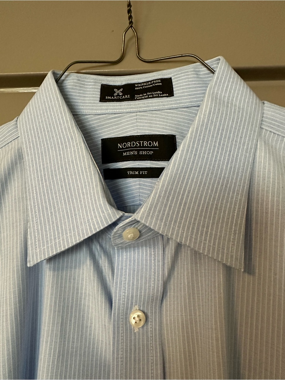 Men's Light Blue Striped Dress Shirt - Classic Button-Down